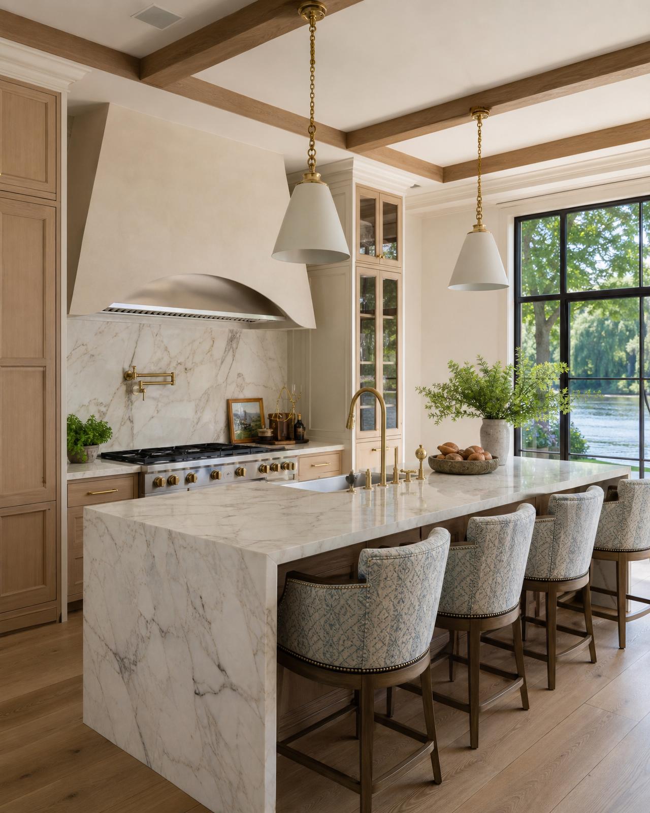 A luxury kitchen in a Point at Lake Norman estate